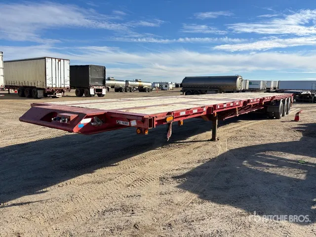 2008 Wrem Tri/A 53 ft - 65 ft Extendable Flatbed Trailer