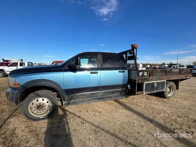 2011 Ram 5500 4x4 Crew Cab Flatbed Truck (Inoperable)