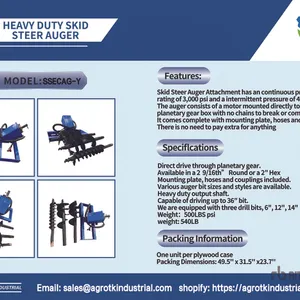 2026 AGT SSECAG-Y Skid Steer Auger (Unused)