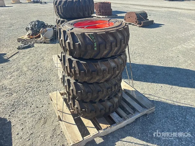Quantity of (4) Bobcat Skid Steer Tires (Unused)