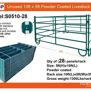 Quantity of (28) 2026 SUNTOP S0510-28 10 ft x 5 ft Powder Coated Livestock Panel (Unused)