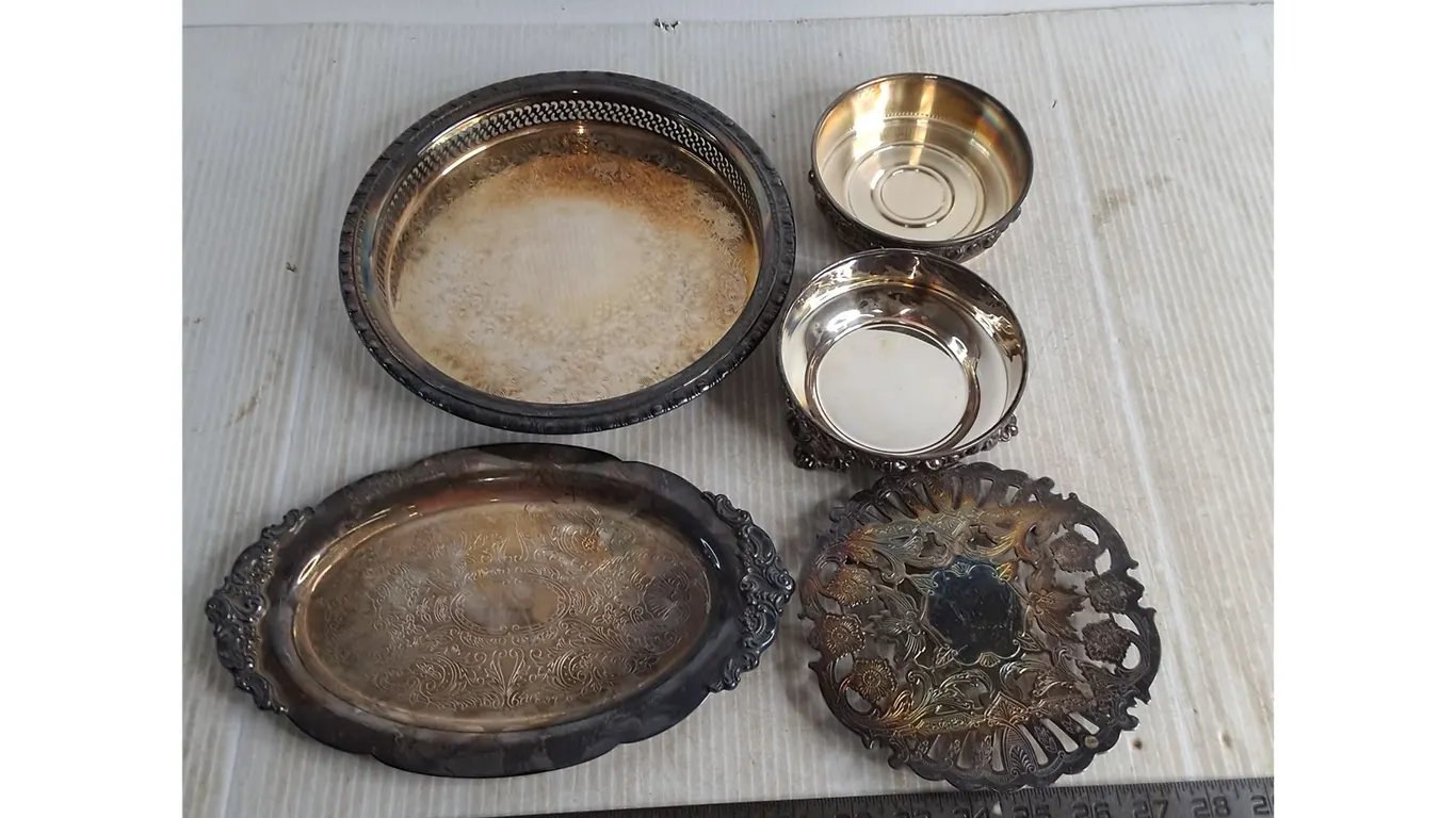Vintage Silver Plated Servers, Trivet