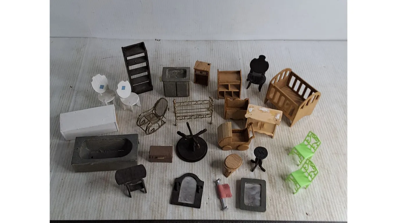 Assorted Miniature Furniture - Mostly Wooden