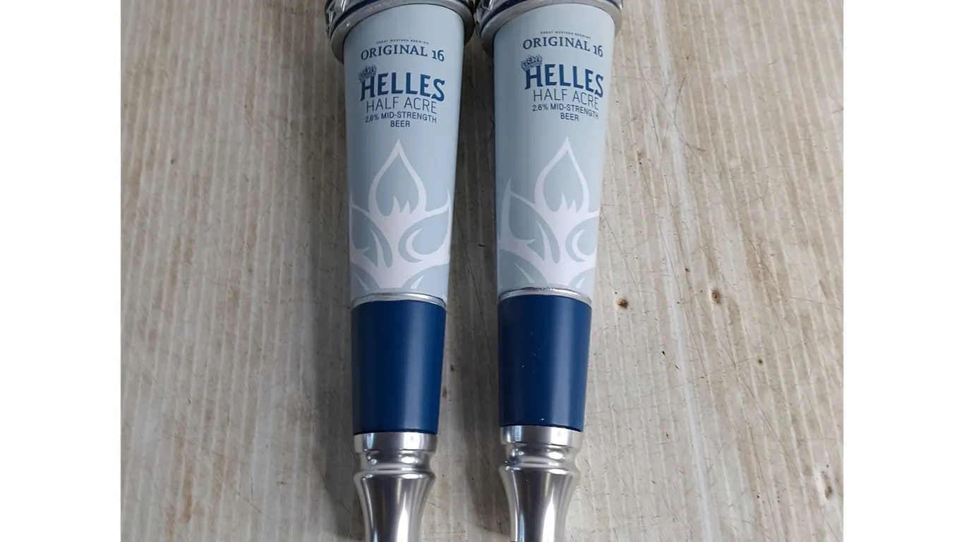 (2) Helles Beer Bar Taps