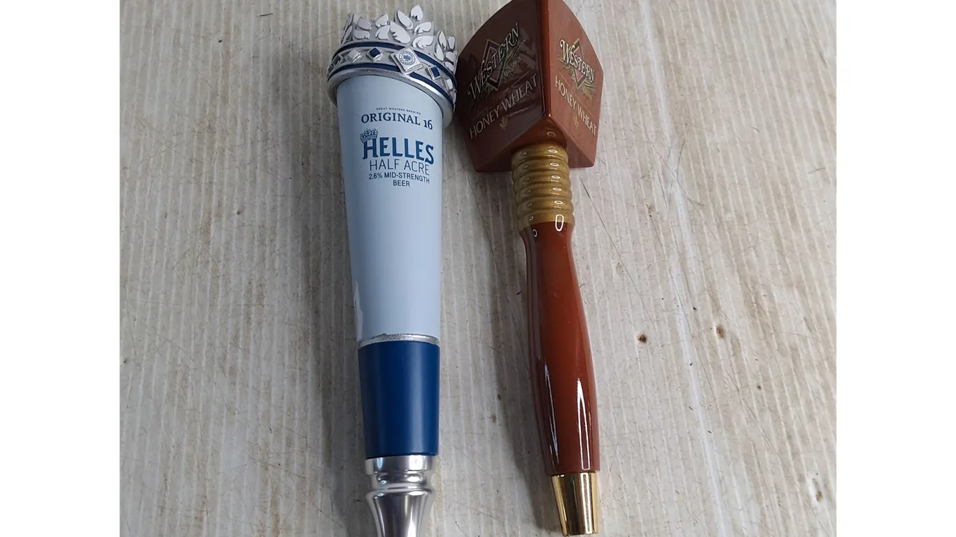 (2) Bar Taps - Helles & Western Beer