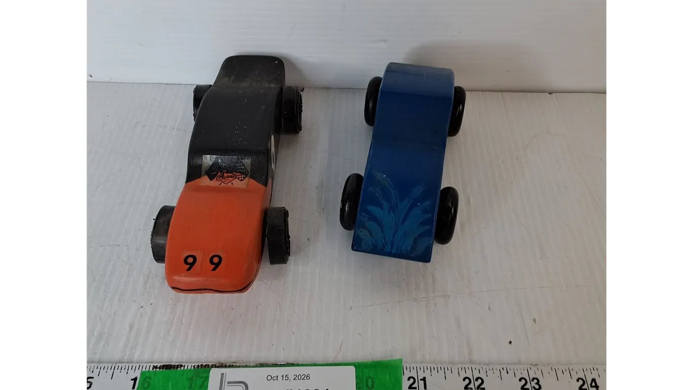 (2) Handmade Wooden Toy Cars up to 7"