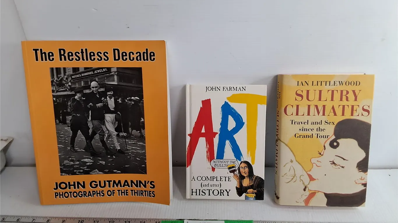 (3) Books- Sultry Climates, The Restless Decade & Art- A Complete History