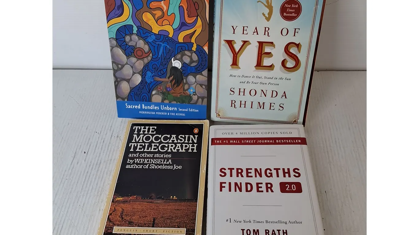 (4) Books- Year of Yes, The Moccasin Telegraph, Sacred Bundles Unborn, Misc.
