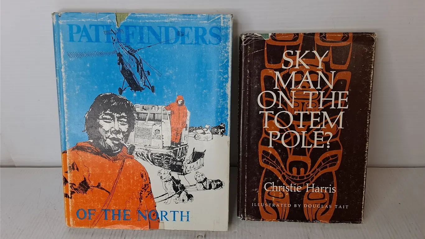 (2) Books- Pathfinders of the North & Sky Man on the Totem Pole?