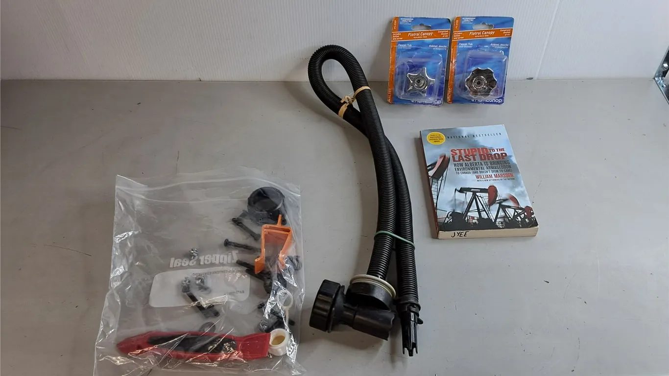 Stupid to the Last Drop Book, Faucet Handles & Inflation Hose