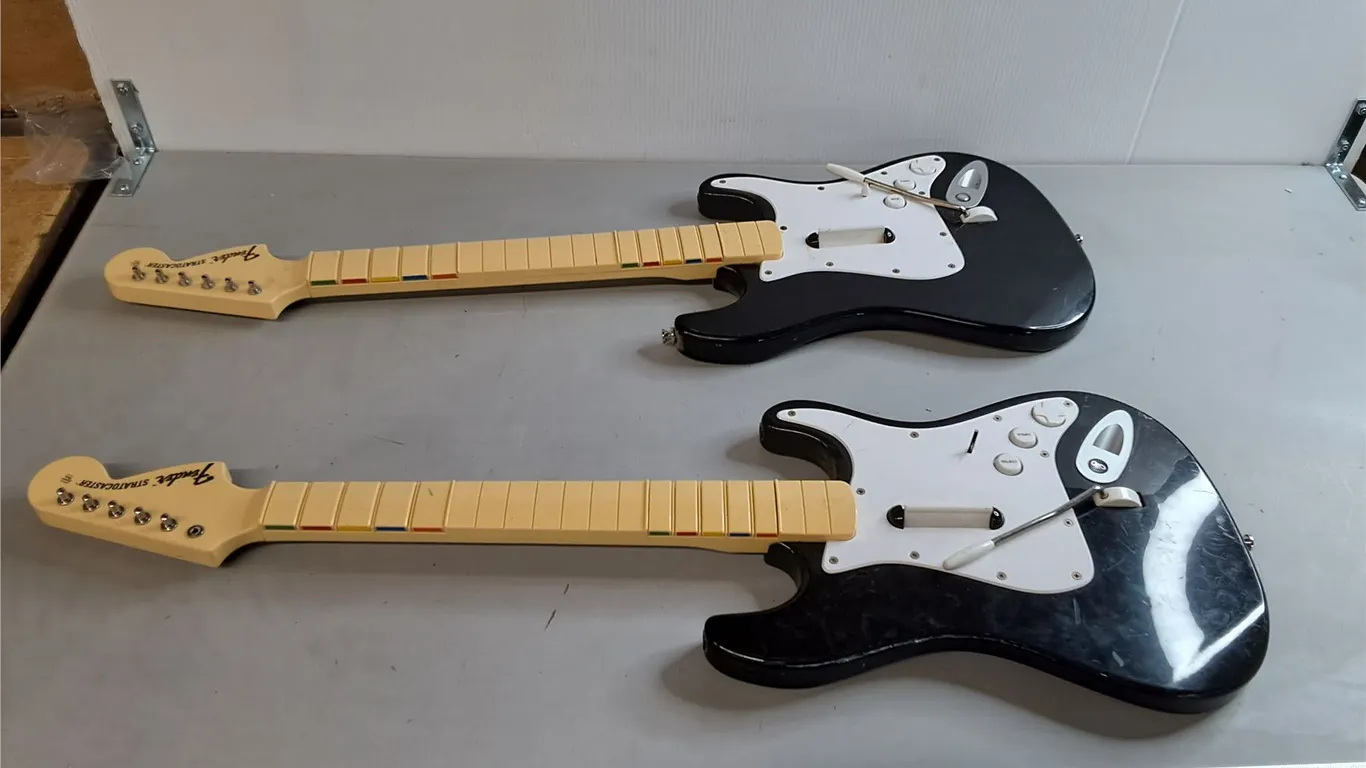 (2) Harmonix Fender Stratocaster Guitar Controllers-Untested