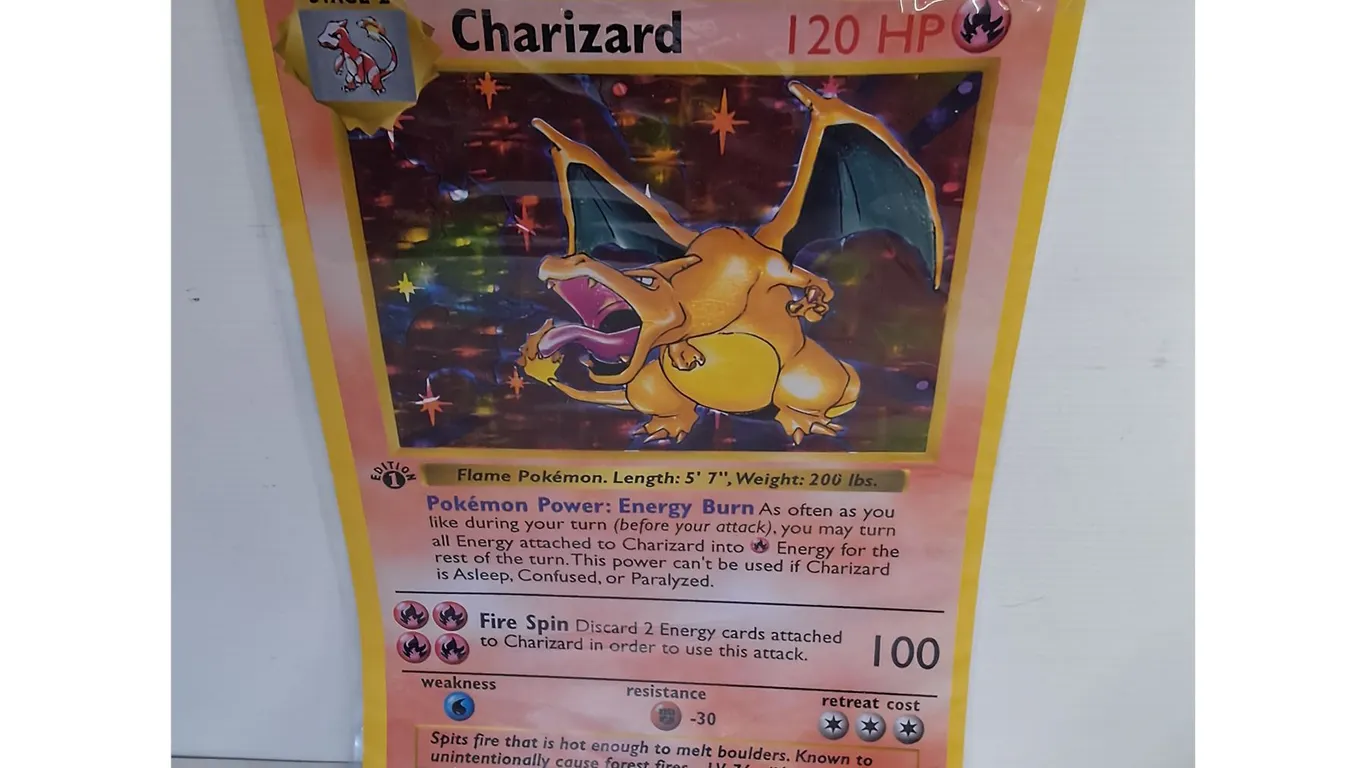 Oversized Replica Charizard Pokemon Card 17.75" x 12"