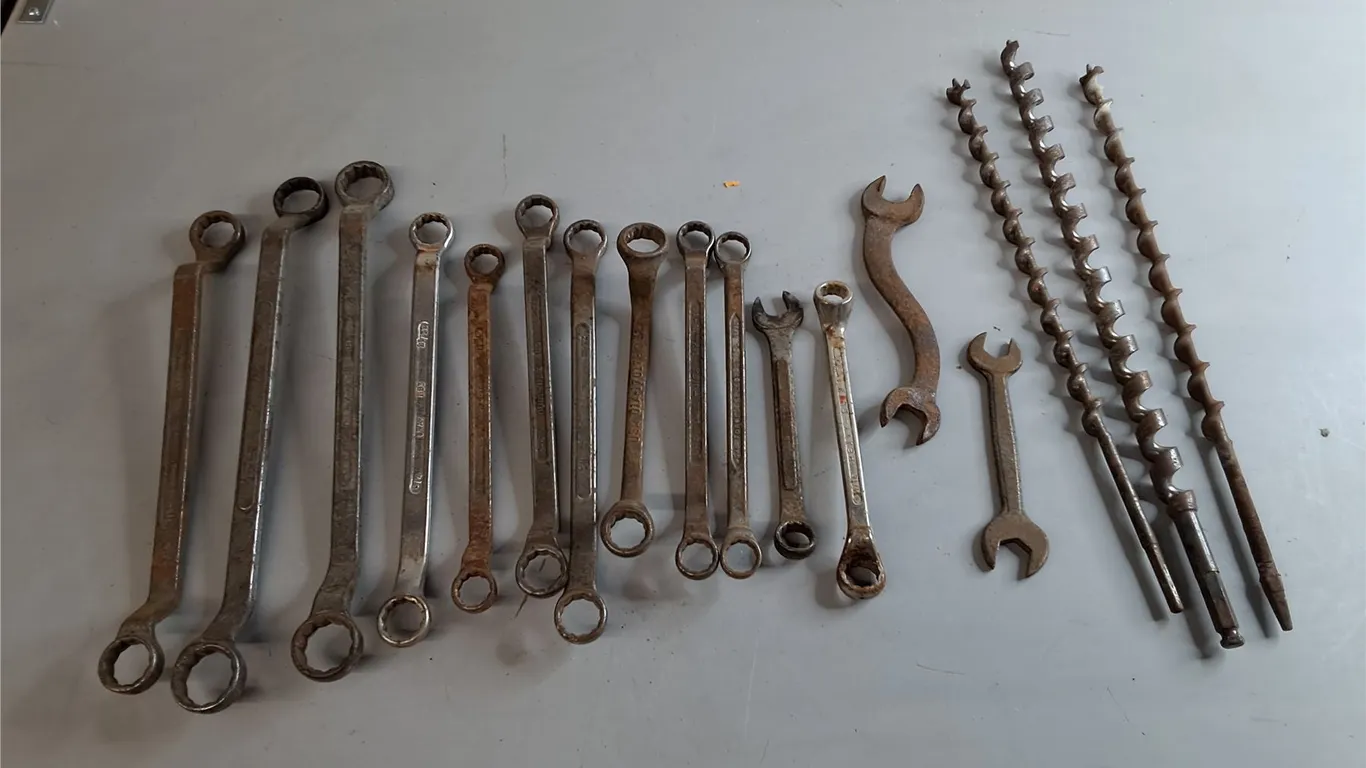 Box/ Open End & S Curve Wrenches, Auger Drill Bits-Pickup Pref'd
