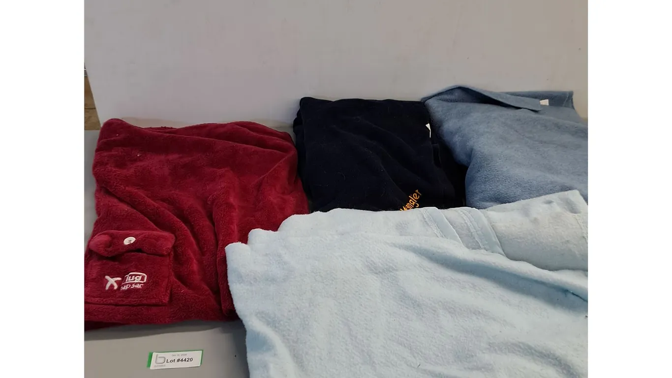 Assorted Blankets (3), Nap Sac