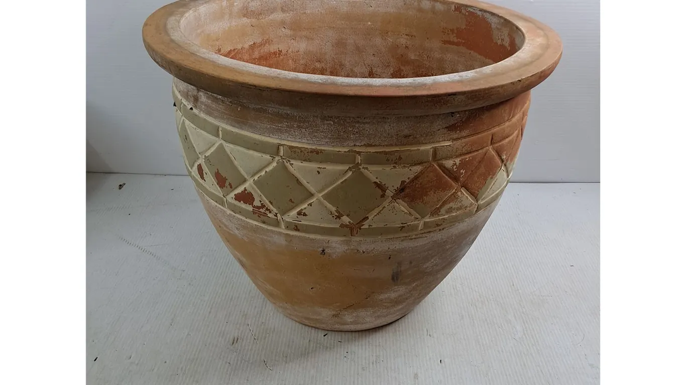 *Large Clay Plant Pot - 15" Tall x 16" Diameter - As Is, Pickup Only