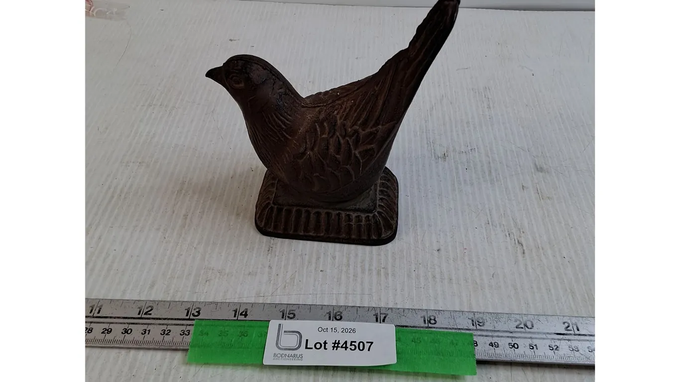 Metal Bird Statue - As Is