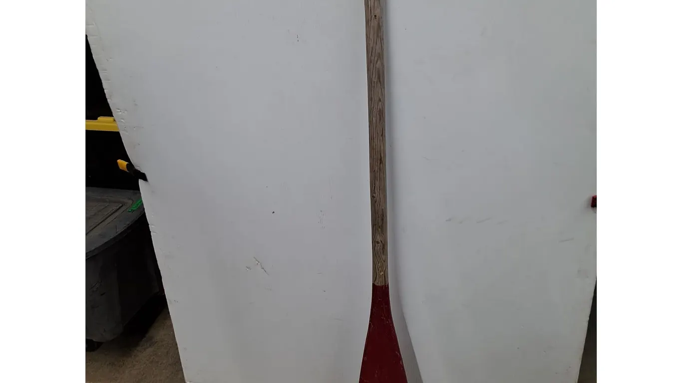63 1/2" Wooden Oar with Crack As-Is, Pickup Only