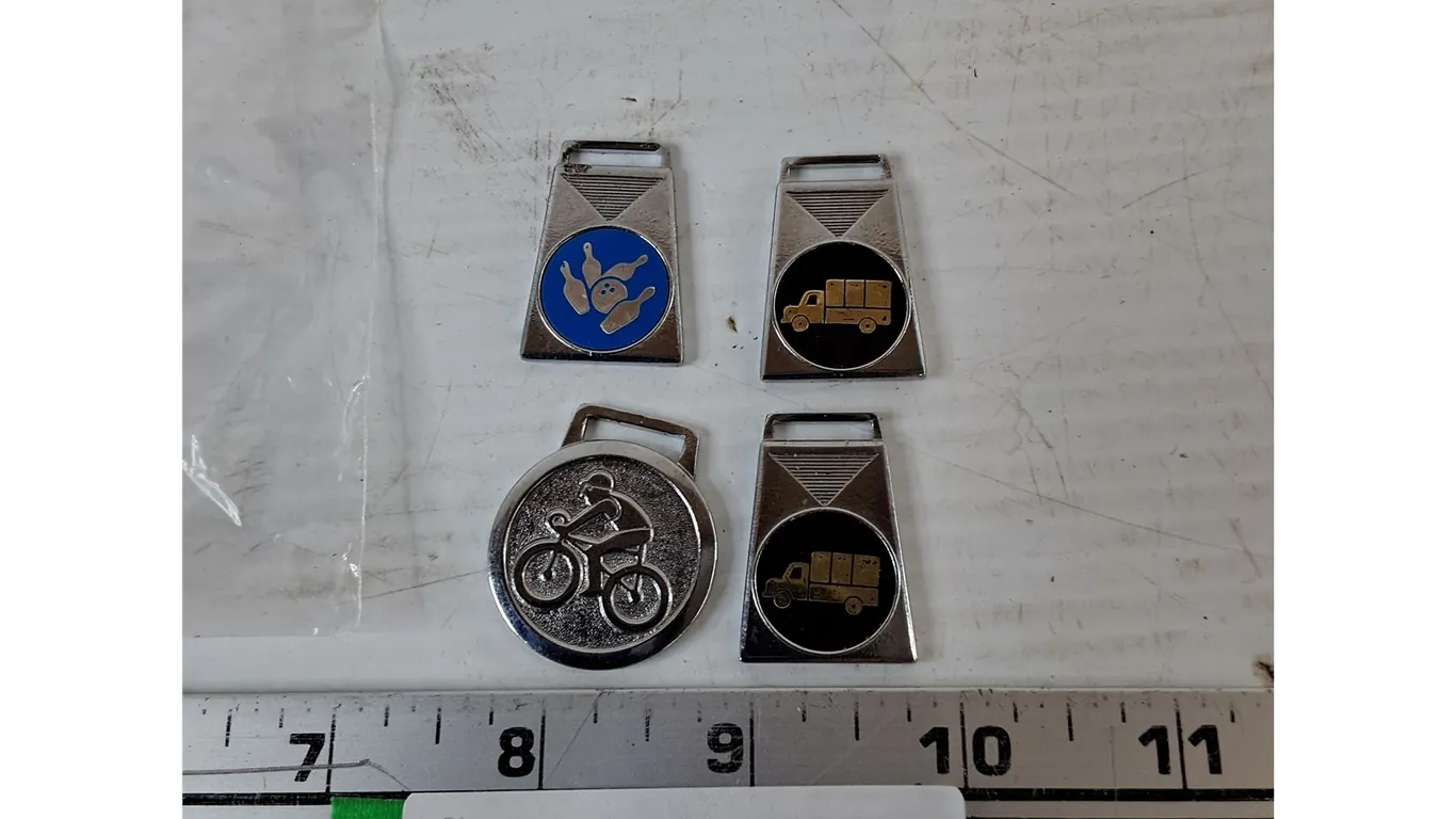 (4) Vintage Metal Watch Fobs
