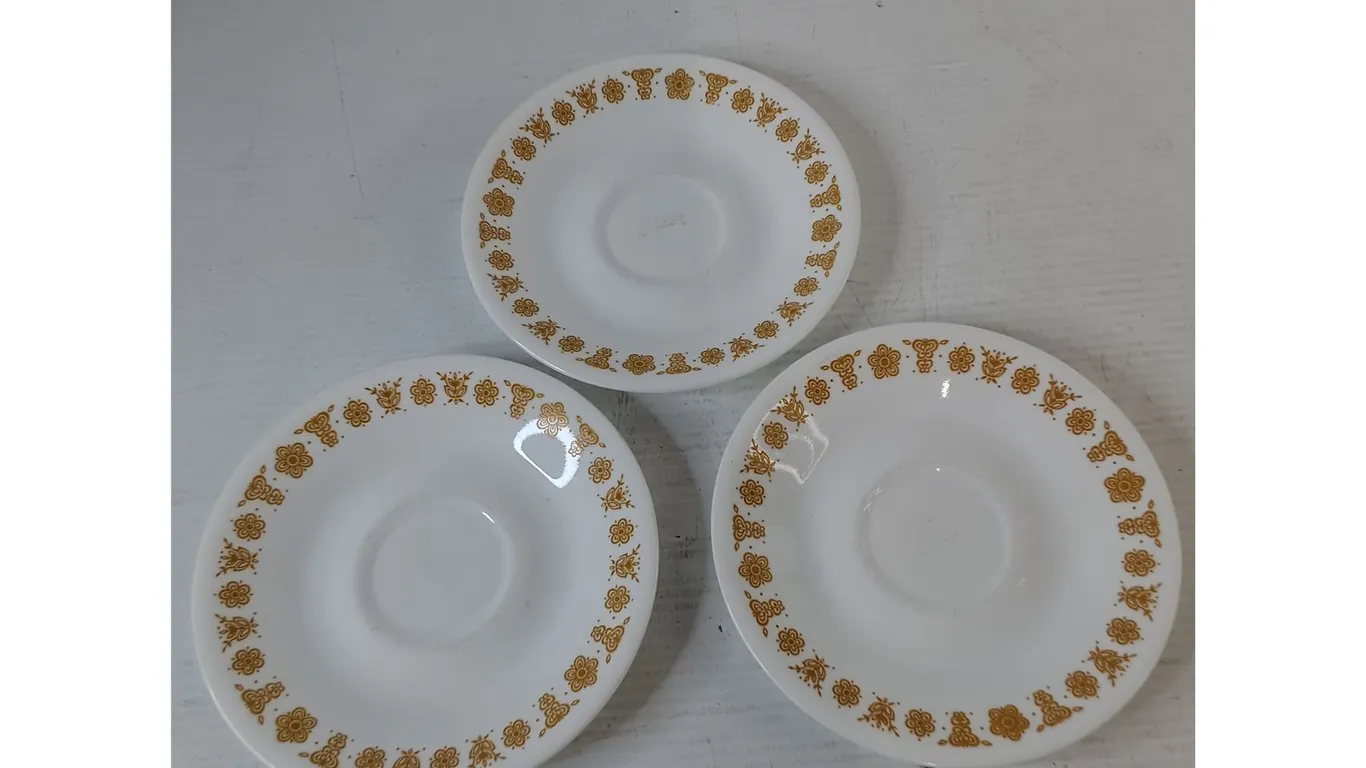 (3) Corning Corelle Saucers