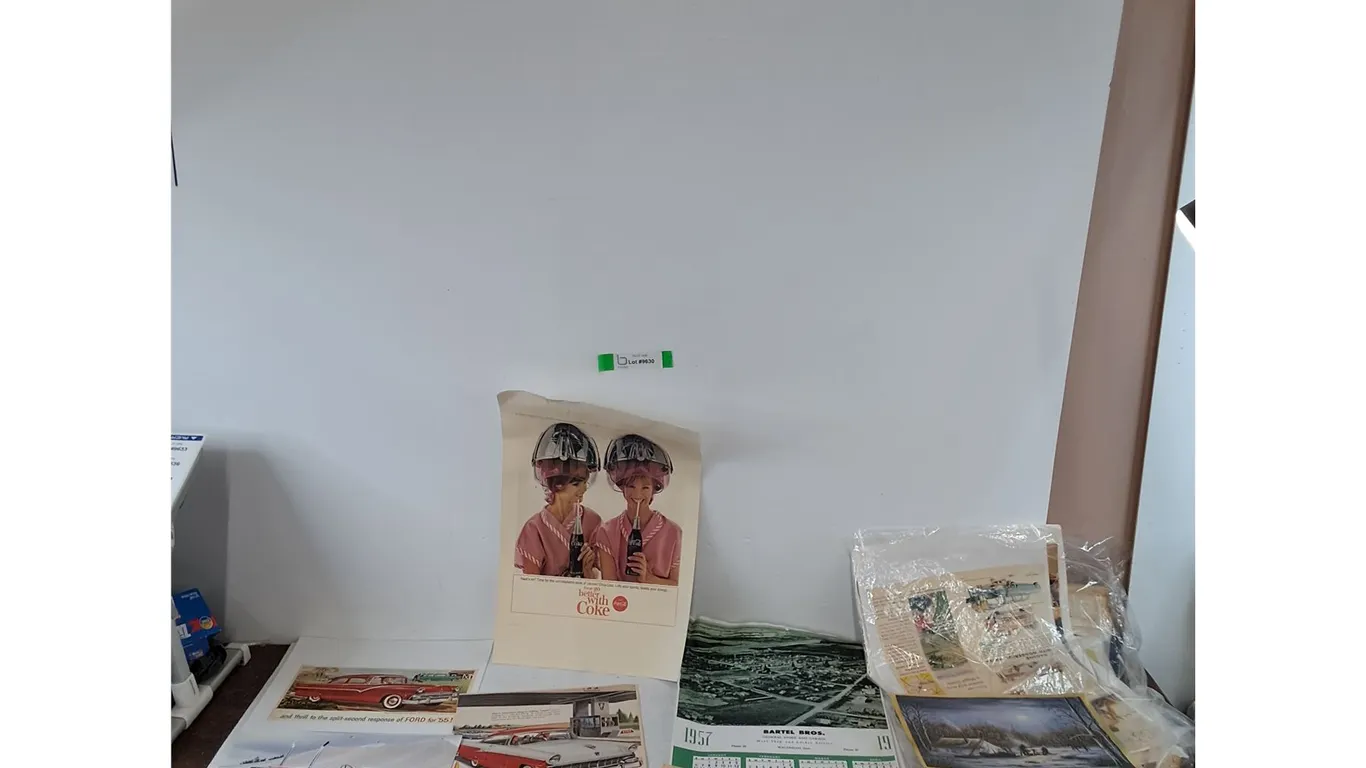 Assorted Printed, Photocopied & Real Tractor and Car Ads, Pictures, Misc
