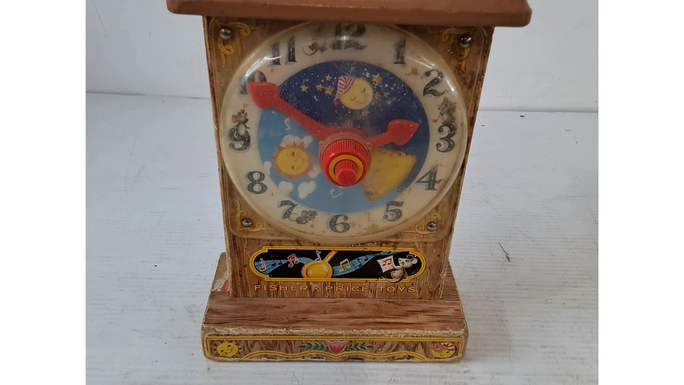 Fisher-Price Music Box Tick-Tock Clock As-Is