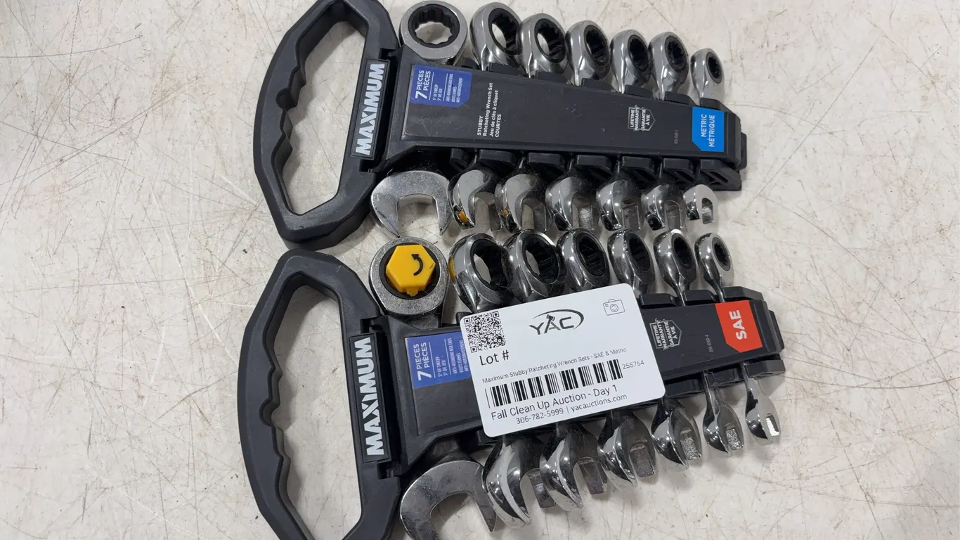 Maximum Stubby Ratcheting Wrench Sets - SAE & Metric