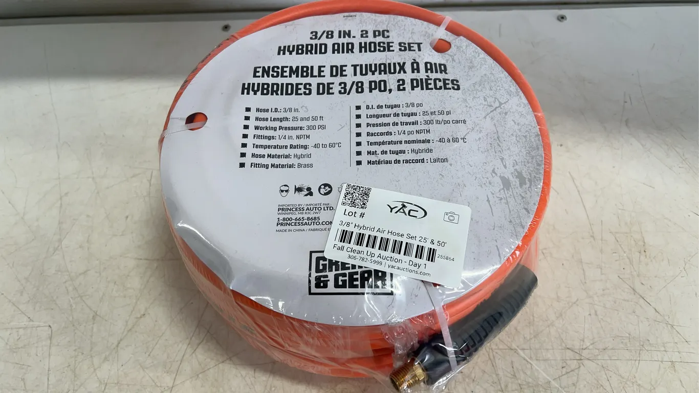 3/8" Hybrid Air Hose Set 25' & 50'