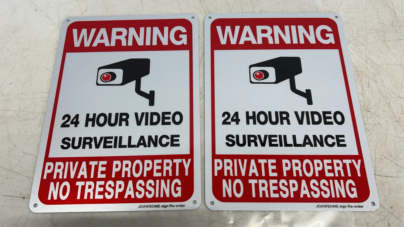 “Security” Aluminum Signs