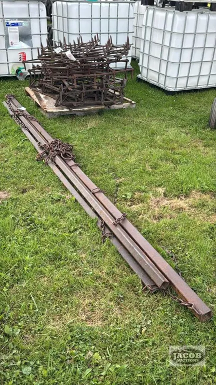 (8) SECTIONS OF DIAMOND HARROWS WITH POLES