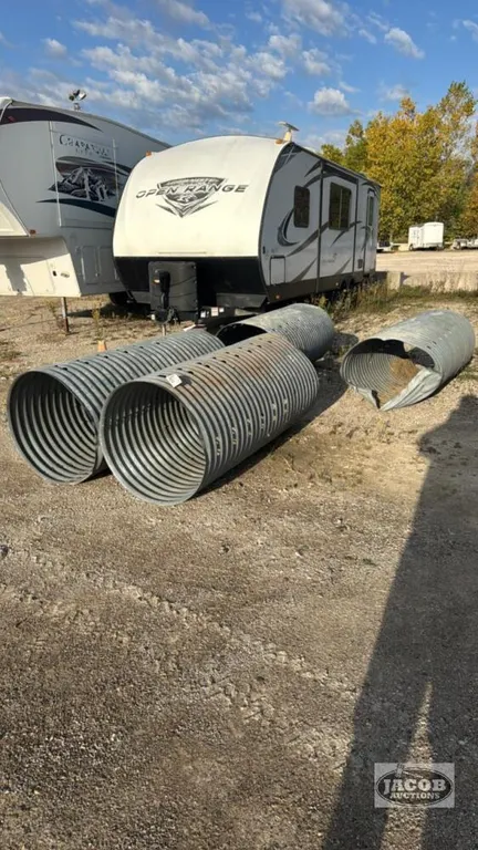 4PC OF 6FT X 30IN GALVANIZED CULVERT PIPE