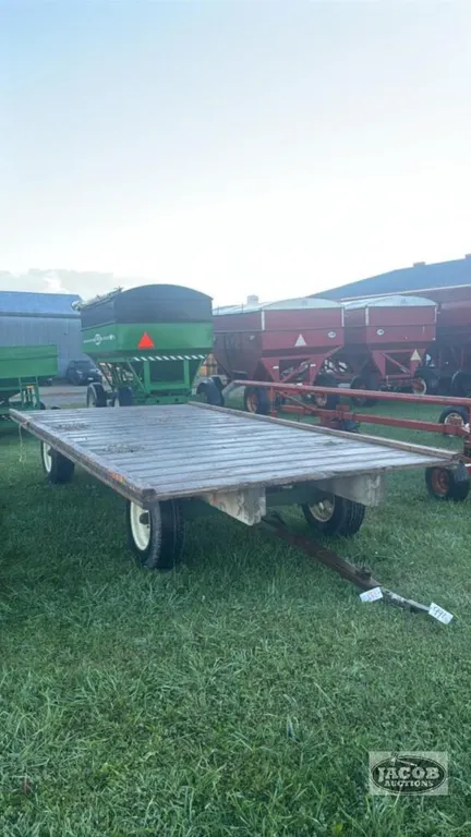 16FT X 8FT WOODEN FLAT RACK WAGON