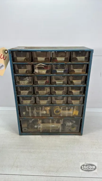 23 DRAWER ORGANIZER BIN WITH CONTENTS