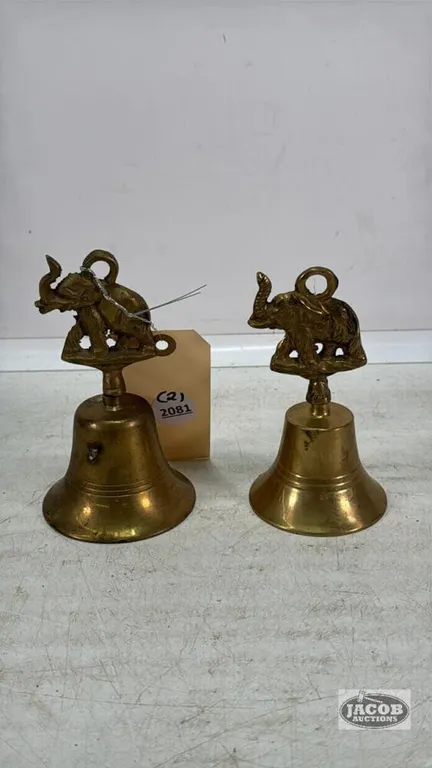 (2) BRASS ELEPHANT BELLS