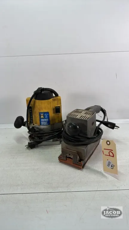 MILWAUKEE SANDER AND POWERFIST PLUNGE ROUTER
