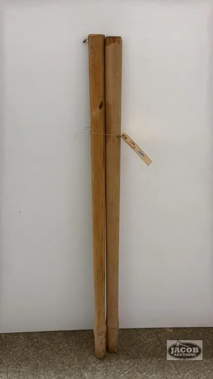 (2) WOODEN SLEDGE HANDLES
