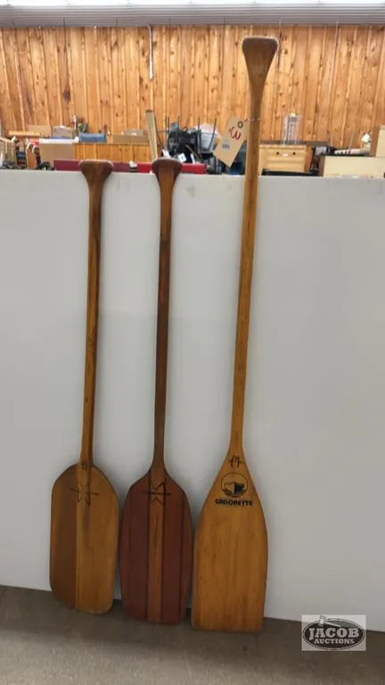 (3) CANOE PADDLES