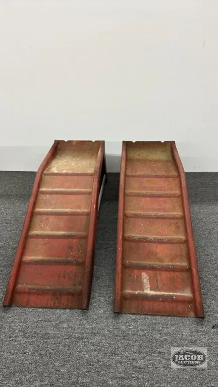 PAIR OF METAL CAR RAMPS