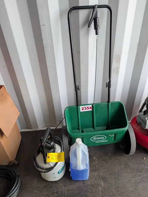 Scotts Spreader, Gilmour Sprayer & Zep Cleaner