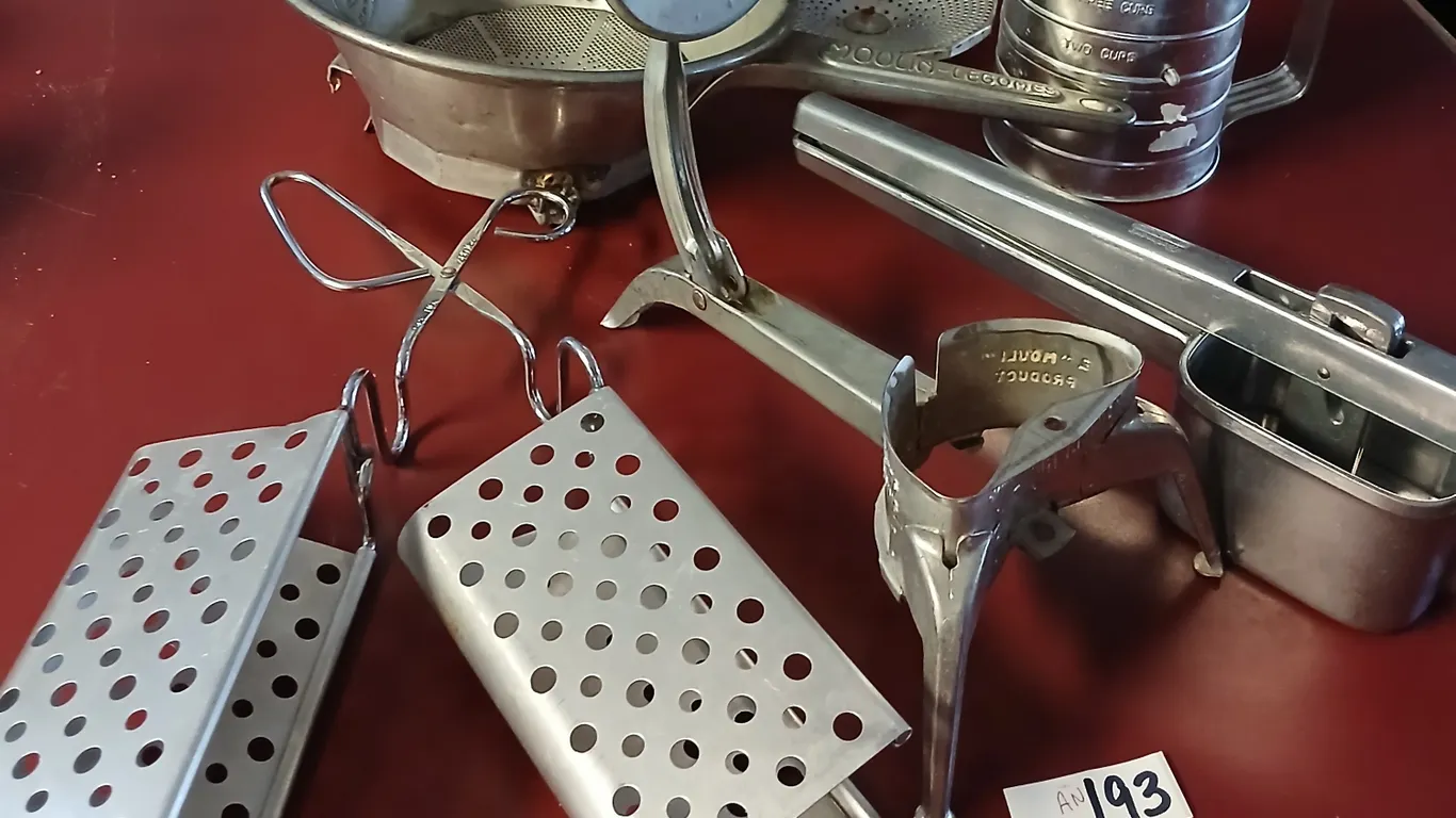 Vintage kitchen cooking utensils
