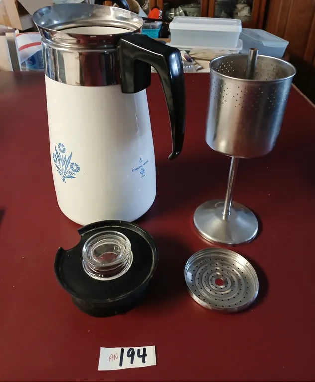 Corning ware stovetop coffee percolator 9 cup size