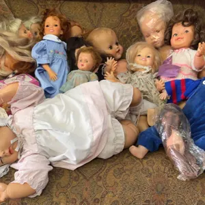 Vintage Dolls With Mattel Love'n Touch Baby Scale Box, 10 Dolls Included