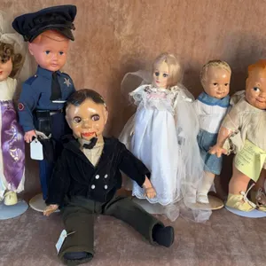 Vintage Composition and Hard Plastic Dolls Including Shirley Temple and Cootles