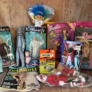 Collectible Dolls, Barbie, Sailor Moon, Robot, Troll, Matchbox Car, Doll World