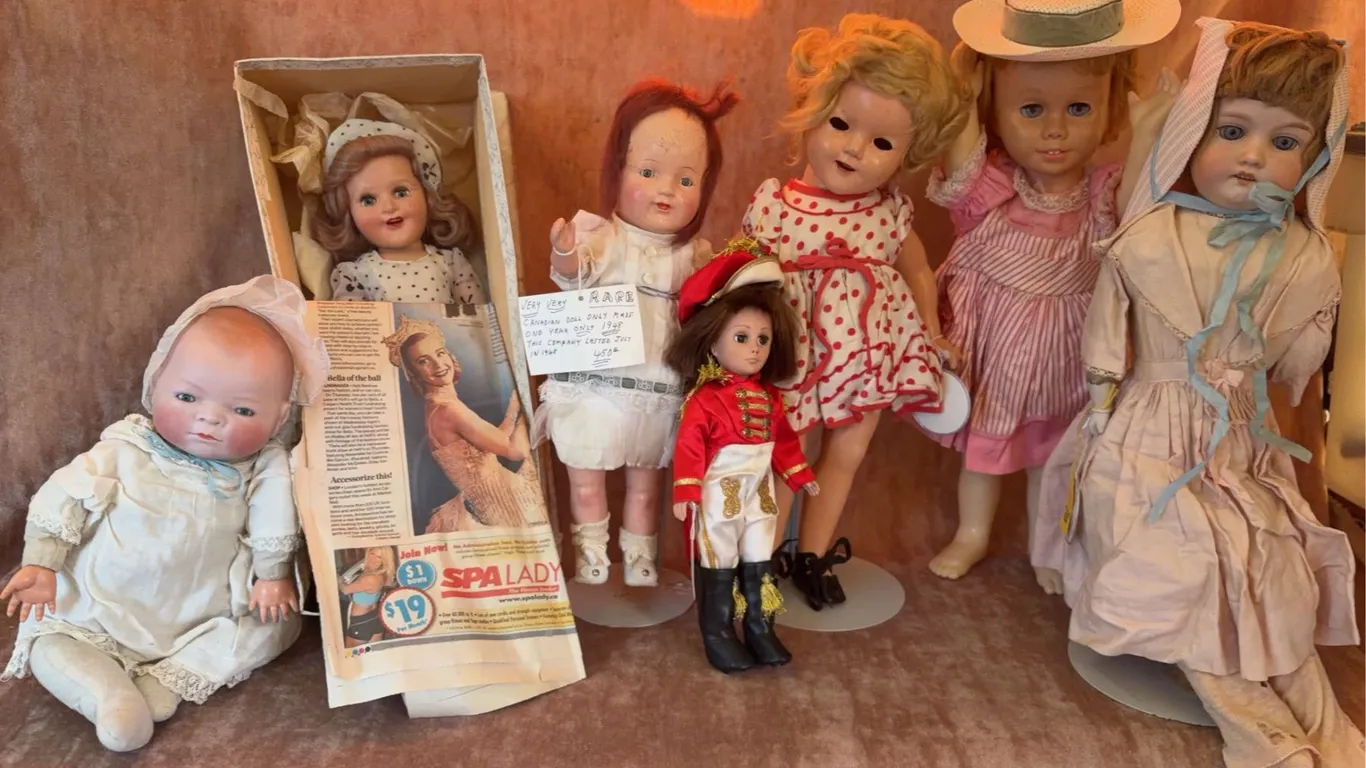 20th-Century Dolls Including Rare 1948 Canadian Doll, Boxed Doll, Bisque