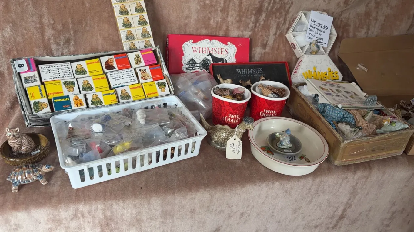 Wade Whimsies Porcelain Miniatures, Beswick Figure, Boxes and Loose Pieces