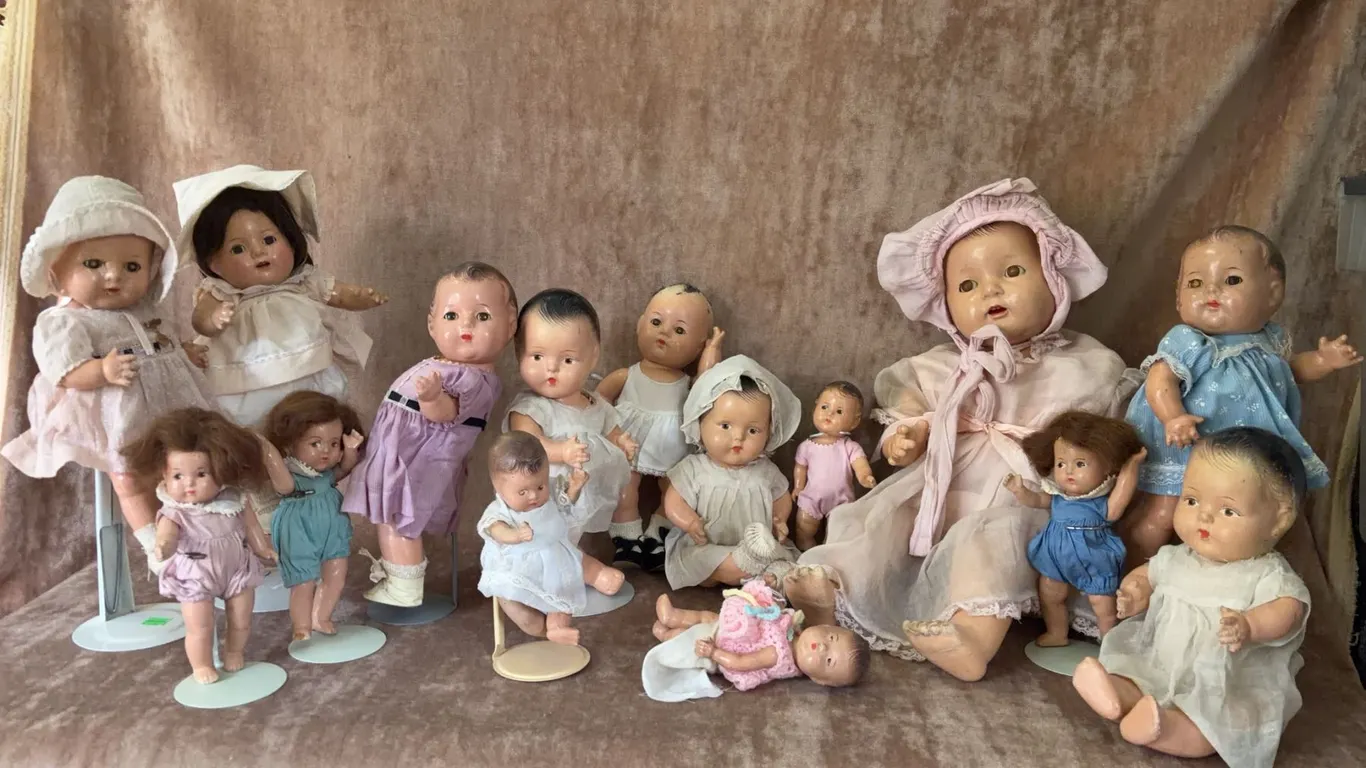 15 Composition Baby Dolls Various Sizes 1930s-1940s Clothing