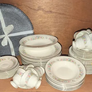 Wedgwood Bone China Aspen Dinnerware Set, Made in England, Service for Multiple