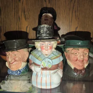 Royal Doulton Character Jugs and H. Wain & Sons Toby Jug Assortment