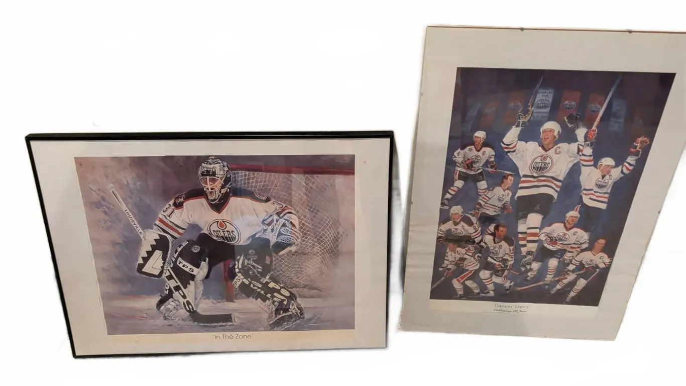 Framed Edmonton Oilers Prints by Yong Kim