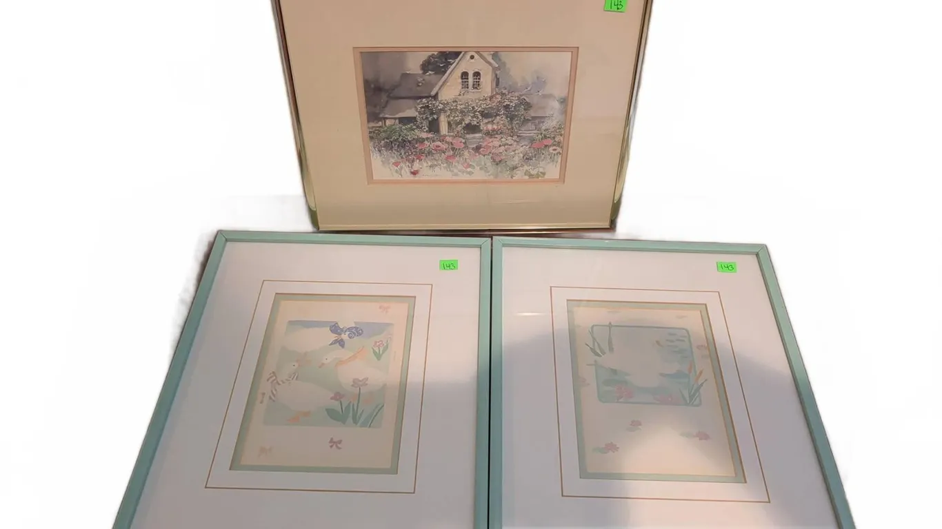 Three Framed Art Prints Including Ren-Wil Inc. Montreal Canada